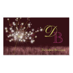 Twilight Dandelion Unique Monogram Business Cards