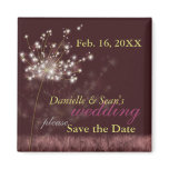 Twilight Dandelion Wedding Save the Date Magnets