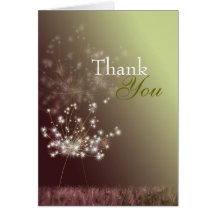Twilight Dandelion Wedding Thank You Cards