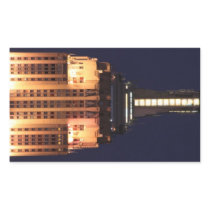 Twilight: Empire State Building lit up Pink - 01 Rectangular Sticker