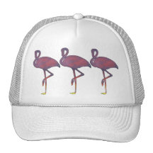 Twilight Flamingo Stylized Sunset Cap Hats