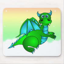 Twilight Flight - Cute Green & Blue Dragon