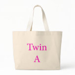 Twin A Pink Tote Bags