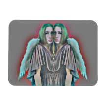 Twin Angels Vinyl Magnet