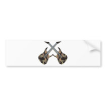 Twin Axes Bumper Stickers