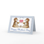 Twin Bears - Boys on Mother's Day Greeting Cards