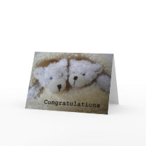 twin bears congratulations greeting cards