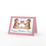 Twin Bears - Girls on Mother's Day Card