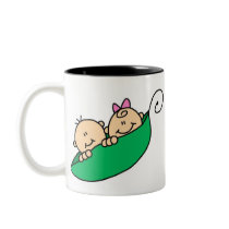 Twin Boy and Girl in Pea Pod Mug