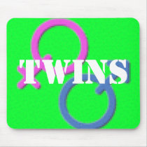 twin boy girl Gender Symbols mousepad