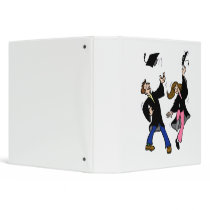 Twin Boy & Girl Graduates 3 Ring Binders