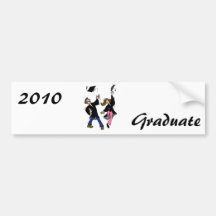 Twin Boy & Girl Graduates Bumper Sticker