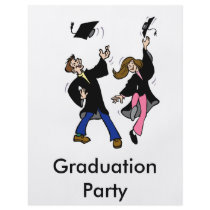 Twin Boy & Girl Graduates Full Color Flyer