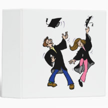 Twin Boy & Girl Graduates Vinyl Binders