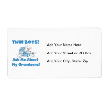 Twin Boy Grandsons Gifts Custom Shipping Label