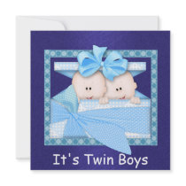 Twin BOYS Baby Shower Invitations