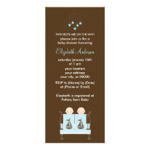 Twin Boys Baby Shower Invitations