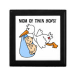 Twin Boys Mom Stork Gifts Jewelry Box