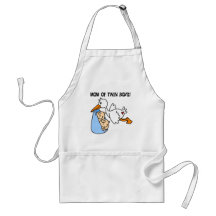 Twin Boys Mom-Stork Tshirts and Gifts Apron