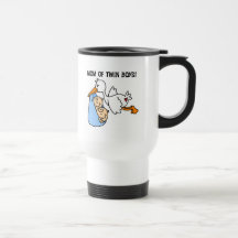 Twin Boys Mom-Stork Tshirts and Gifts Coffee Mug