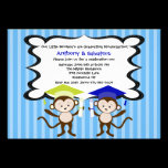Twin Boys Monkeying Around Graduation Invitation invitations
