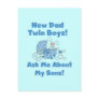 Twin Boys-New Dad Tshirts and Gifts Postcards