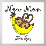 Twin Boys New Mom Gifts Posters