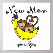 Twin Boys New Mom Gifts Posters