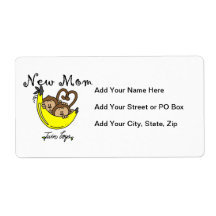 Twin Boys New Mom Gifts Shipping Labels