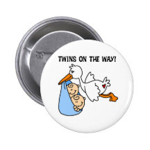 Twin Boys on the Way Pinback Button
