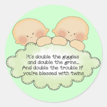 Twin Giggles Sticker