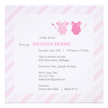 Twin Girl Baby Shower Invitation invitations