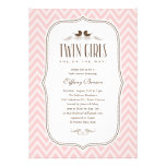 Twin Girl Baby Shower Invitations