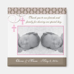Twin Girl Baptism/Christening Favour - Photo Magne