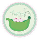 Twin Girl Cupcake Toppers & Stickers