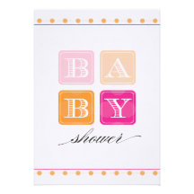 Twin Girls Baby Shower Invitation