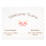 Twin Girls Invitation