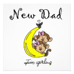 Twin Girls New Dad Gifts Invitations