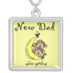 Twin Girls New Dad Gifts Necklace