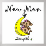 Twin Girls New Mom Gifts Poster