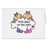 Twin Girls on the  Way Card