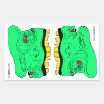 Twin Goblin Heads Sticker stickers