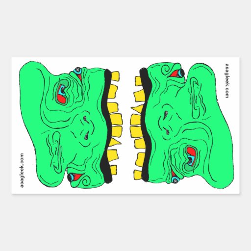 Twin Goblin Heads Sticker
