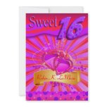 Twin Hearts Sweet Sixteen Party Invitation