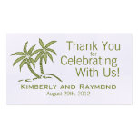 Twin Palm Trees Wedding Favour Tags Business Card Template
