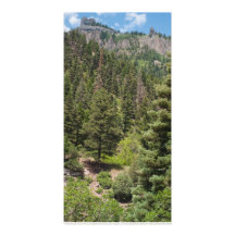 Twin Peaks Towers over Ouray, Colorado Customized Photo Card