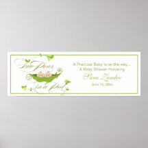 Twin Peas in a Pod  |  Neutral Banner Print