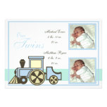 Twin Photo Train Baby Announcement