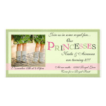 Twin Princesses Birthday Card Picture Card