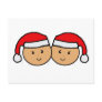 Twin Santa Hat Graphic Post Card